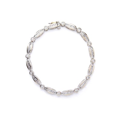 Lot 55 - A diamond bracelet