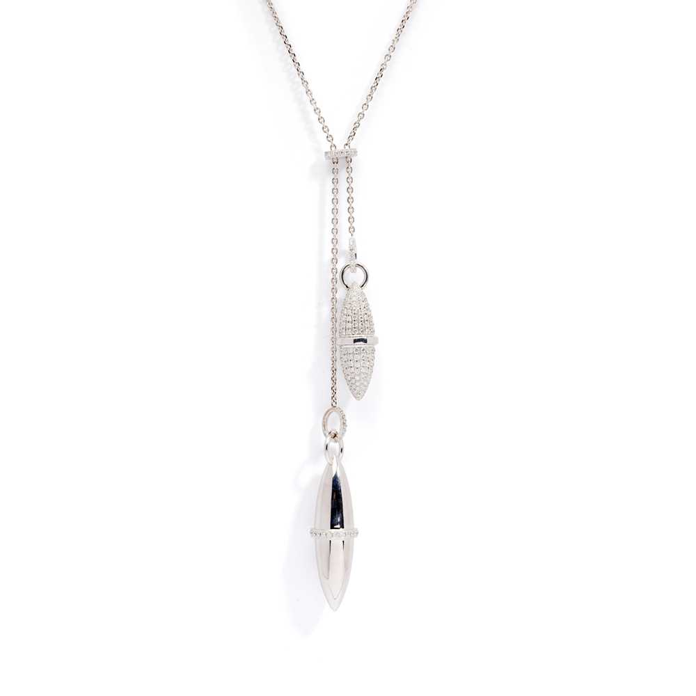 Lot 24 - Boodles: A diamond-set 'Velocity' pendant necklace