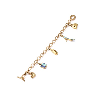 Lot 9 - Links of London: A gold charm bracelet