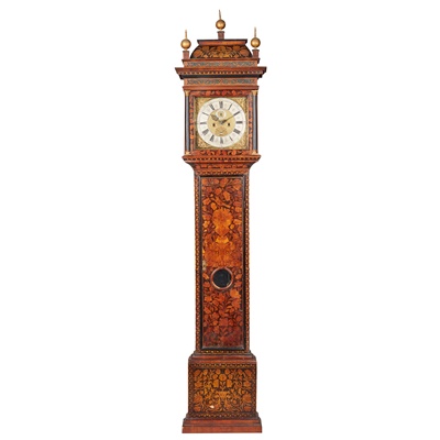 Lot 46 - QUEEN ANNE WALNUT AND MARQUETRY LONGCASE CLOCK, WILLIAM BIEFIELD, LONDON
