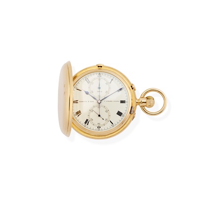 Lot 142 - S. Smith & Son: an 18ct gold pocket watch