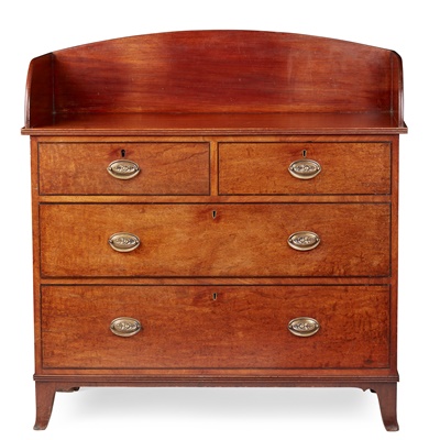 Lot 96 - LATE GEORGE III MAHOGANY DRESSING CHEST OF DRAWERS