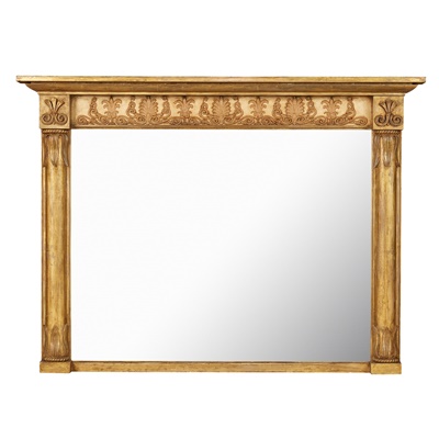 Lot 255 - REGENCY GILTWOOD AND GESSO OVERMANTEL MIRROR
