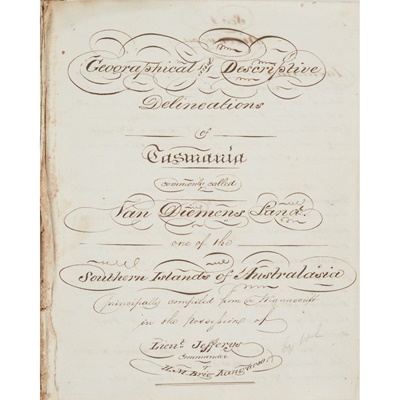 Lot 15 - Australia Manuscript - Tasmania