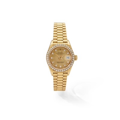 Lot 200 - Rolex: A diamond-set wristwatch