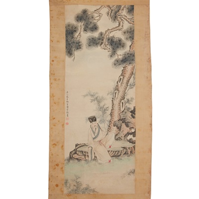 Lot 74 - INK SCROLL PAINTING