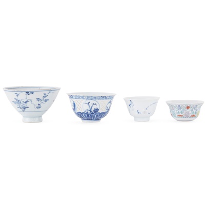 Lot 158 - COLLECTION OF FOUR CUPS AND BOWLS