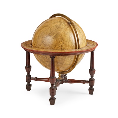 Lot 70 - PAIR OF GEORGE III 9 INCH CELESTIAL AND TERRESTRIAL GLOBES BY WILLIAM BARDIN