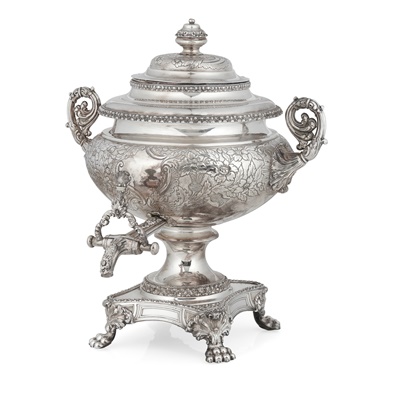 Lot 1 - A Victorian silver-plated tea urn