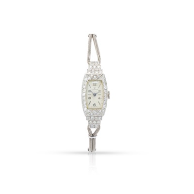 Lot 78A - Rolex: A diamond cocktail watch, circa 1930