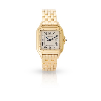 Lot 122 - Cartier: a gold wristwatch