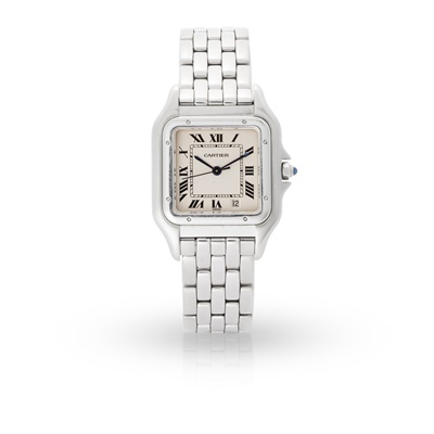 Lot 139 - Cartier: a stainless steel wristwatch