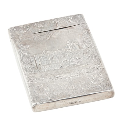 Lot 130 - A late George IV double castle top card case
