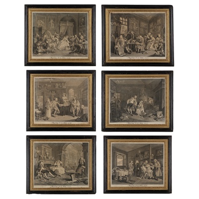 Lot 37 - AFTER WILLIAM HOGARTH, MARRIAGE A LA MODE