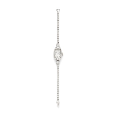 Lot 138 - Tiffany & Co: A diamond cocktail watch
