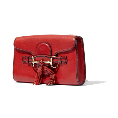 Lot 38 - Gucci: A red leather crossbody bag
