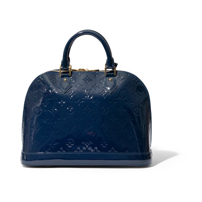 Lot 22 - Louis Vuitton: A Grande Bleu Vernis Alma PM