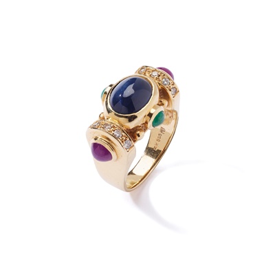 Lot 146 - A gem-set dress ring