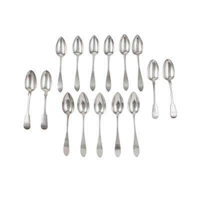 Lot 216 - PERTH - A SET OF ELEVEN TABLESPOONS