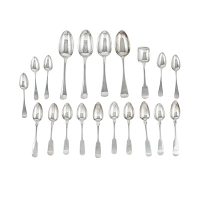 Lot 150 - ABERDEEN - A COLLECTION OF SCOTTISH PROVINCIAL FLATWARE
