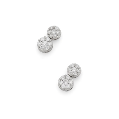Lot 53 - A pair of diamond earrings