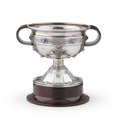 Lot 66 - A George V reproduction twin-handled Ardagh Chalice