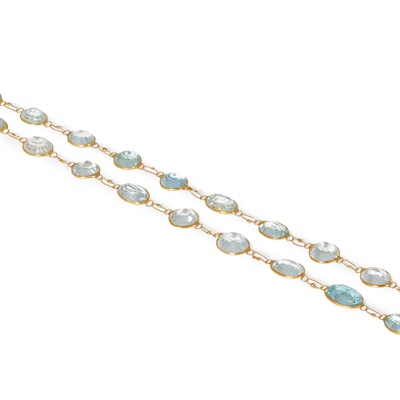 Lot 169 - An aquamarine necklace