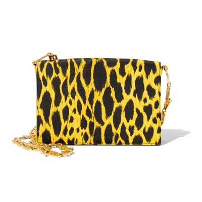 Lot 36 - Versace: A leopard print box bag
