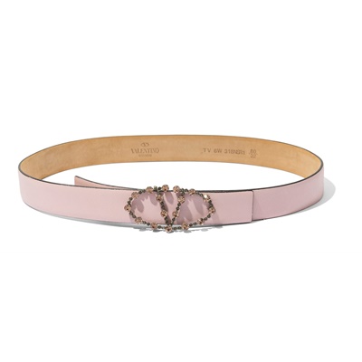 Lot 83 - Valentino: A pink leather belt