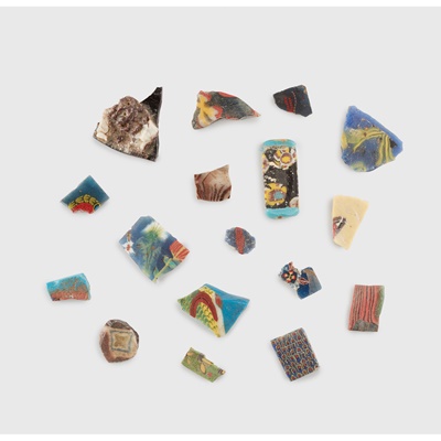 Lot 5 - COLLECTION OF ANCIENT GLASS INLAY FRAGMENTS