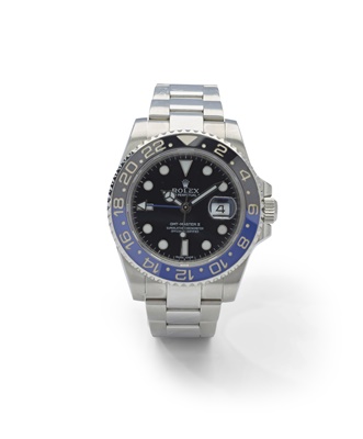 Lot 205 - Rolex: A stainless steel 'Batman' wristwatch
