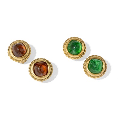 Lot 103 - Chanel: Two pairs of vintage Gripoix earrings