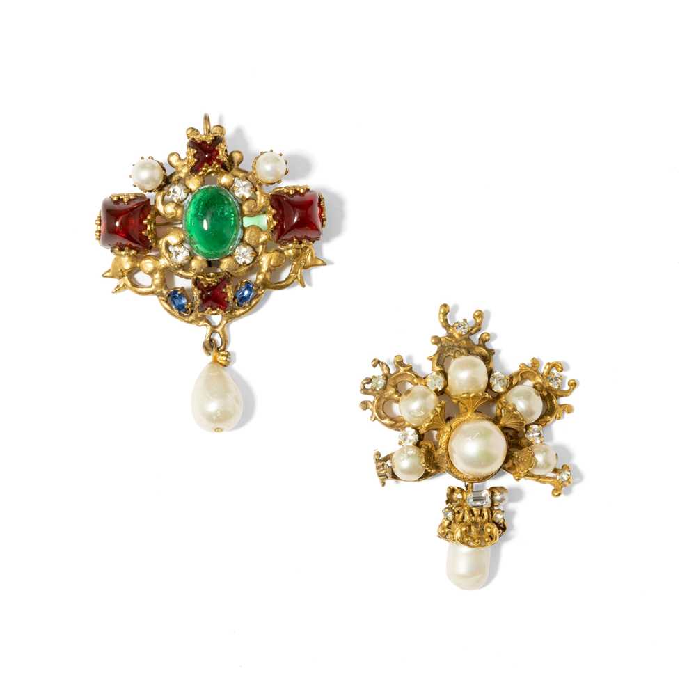 Lot 108 - Chanel: Two costume brooches