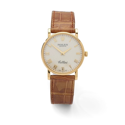 Lot 198 - Rolex: An 18ct gold wristwatch