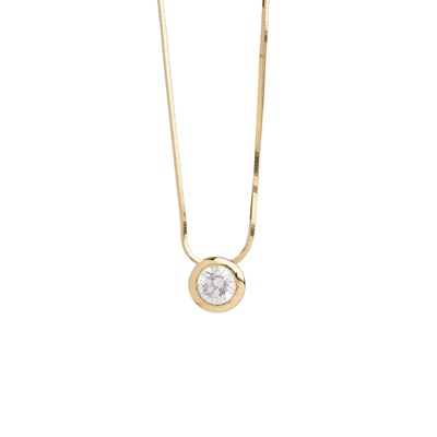 Lot 154 - A diamond single-stone pendant