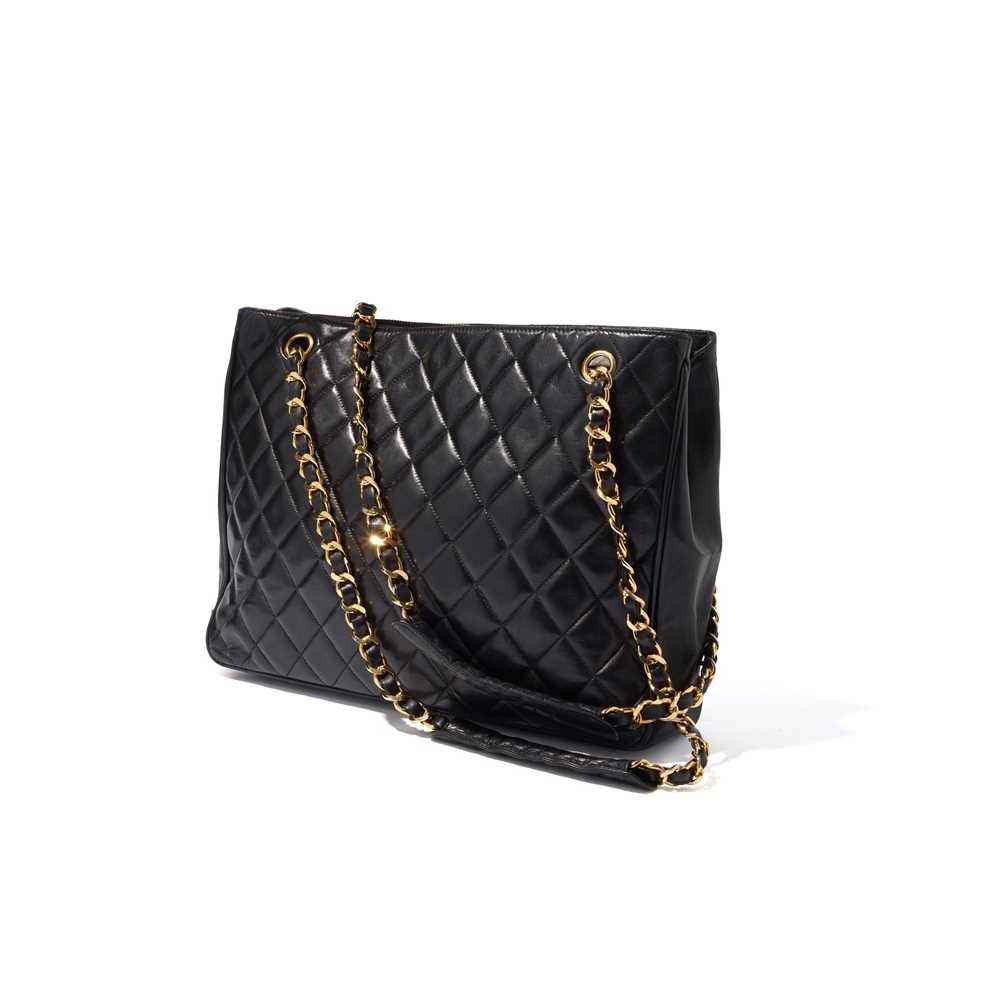 Lot 69 - Chanel: A black leather tote
