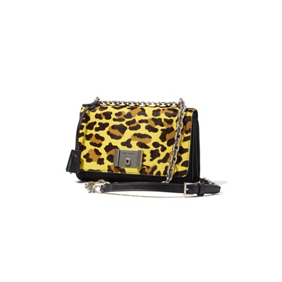 Lot 37 - Prada: A yellow leopard print bag