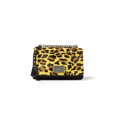 Lot 37 - Prada: A yellow leopard print bag