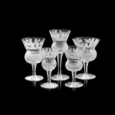 Lot 31 - A SUITE OF EDINBURGH CRYSTAL 'THISTLE' PATTERN GLASS