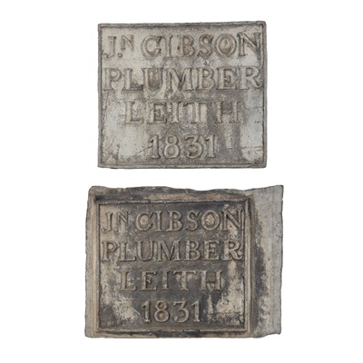Lot 2 - TWO LEAD TRADESMAN PLAQUES FROM YORK MINISTER