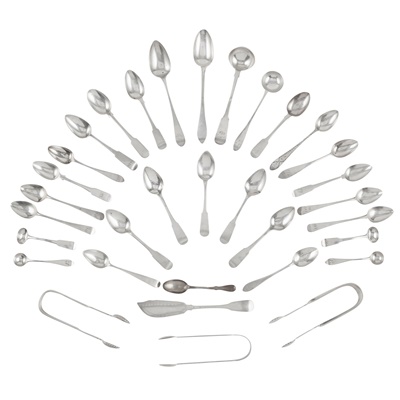 Lot 171 - A COLLECTION OF SCOTTISH PROVINCIAL FLATWARE