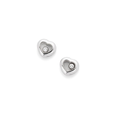 Lot 78 - Chopard: A pair of 'Happy Diamonds' earrings