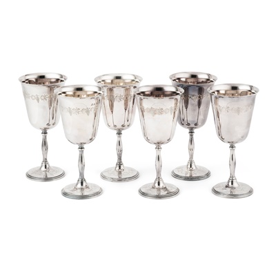 Lot 25 - A set of six 1970s goblets