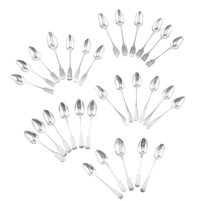 Lot 134 - ABERDEEN - A COLLECTION OF SCOTTISH PROVINCIAL TEASPOONS