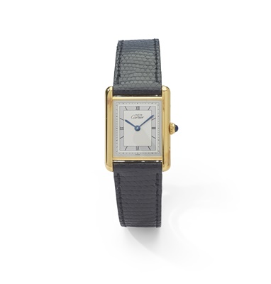 Lot 188 - Must de Cartier: A gold-plated wristwatch