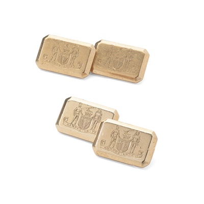 Lot 122 - Cartier: A pair of early 20th century cufflinks