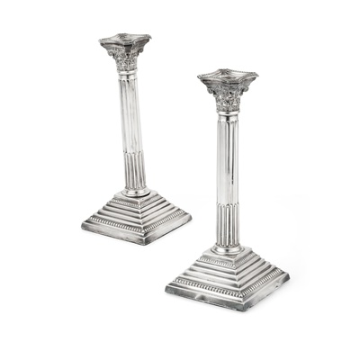 Lot 29 - A pair of 1960s candlesticks