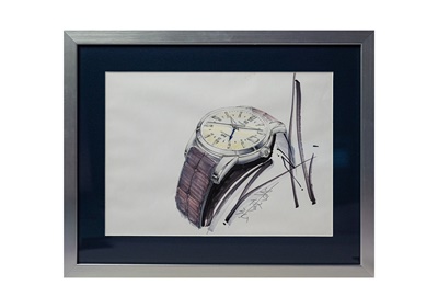 Lot 10 - A FRAMED GRAND SEIKO PEN AND INK DRAWING