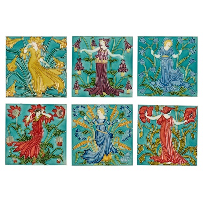 Lot 59 - WALTER CRANE (1845-1915) FOR PILKINGTON'S TILE AND POTTERY COMPANY