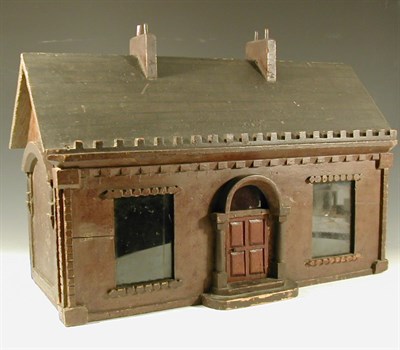 Lot 145B - A 19th century overpainted doll's house, the...